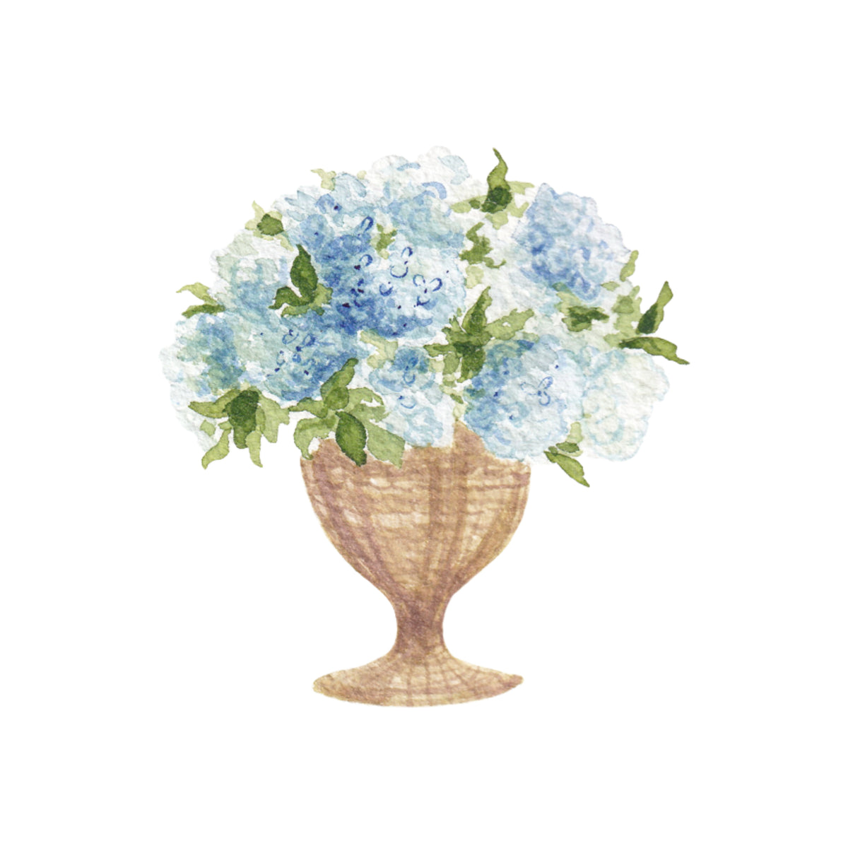 Blue Hydrangea Urn