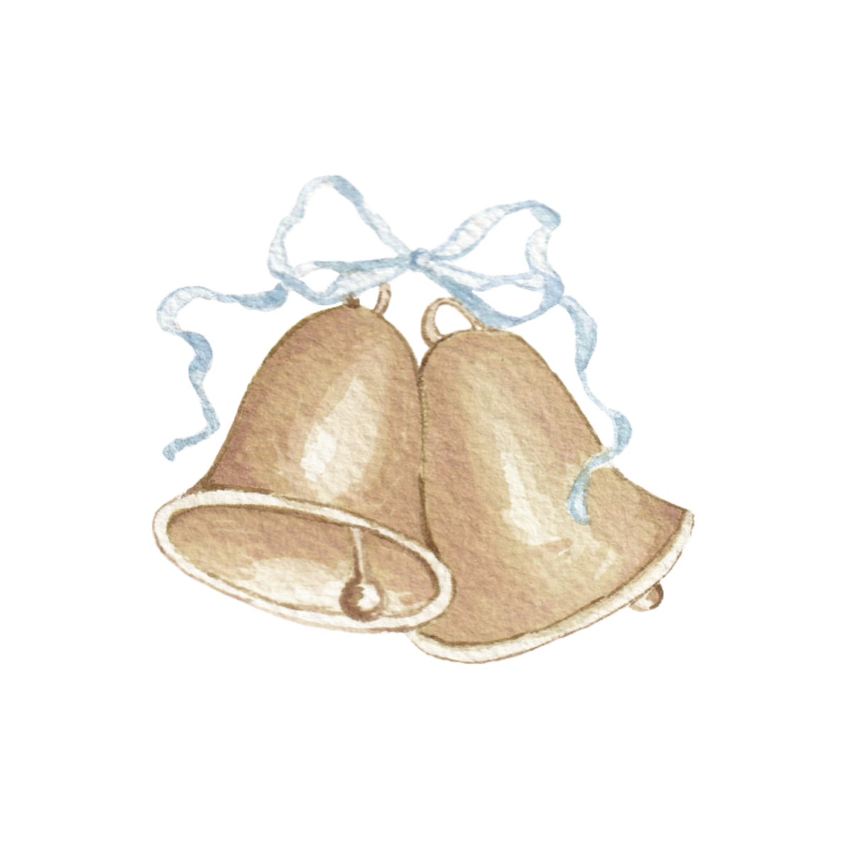 Wedding Bells with Blue Bow